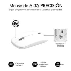 TECLADO + MOUSE SUBBLIM WIRELESS PRESTIGE EXTENDED DUAL SILVER TECLADO + MOUSE SUBBLIM WIRELESS PRESTIGE EXTENDED DUAL SILVER