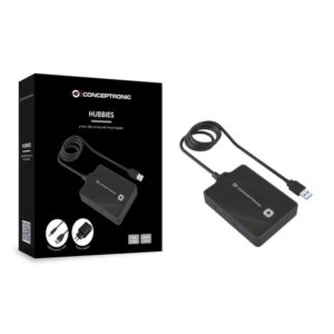 Conceptronic HUBBIES11BP base para portátil y replicador de puertos USB 3.2 Gen 1 (3.1 Gen 1) Type-A Negro