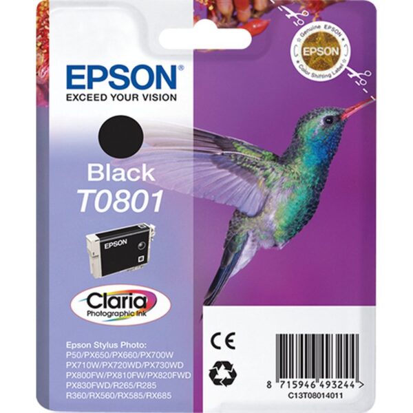 Epson Hummingbird Cartucho T0801 negro