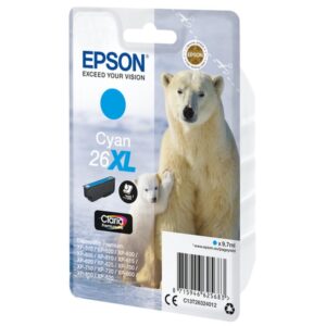 Alternative view of Epson Polar bear Cartucho 26XL cian