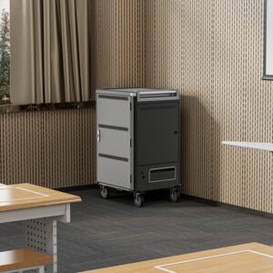 Ewent EW1701 carrito y armario de dispositivo portátil Armario de gestión y carga para dispositivos portátiles Negro, Gris