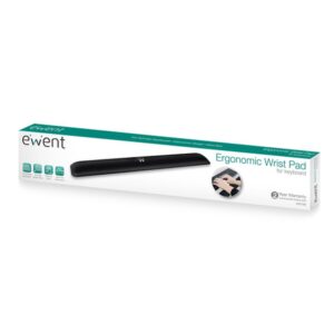 Ewent EW3180 descansa muñecas Poliéster, Caucho Negro Ewent EW3180 descansa muñecas Poliéster, Caucho Negro