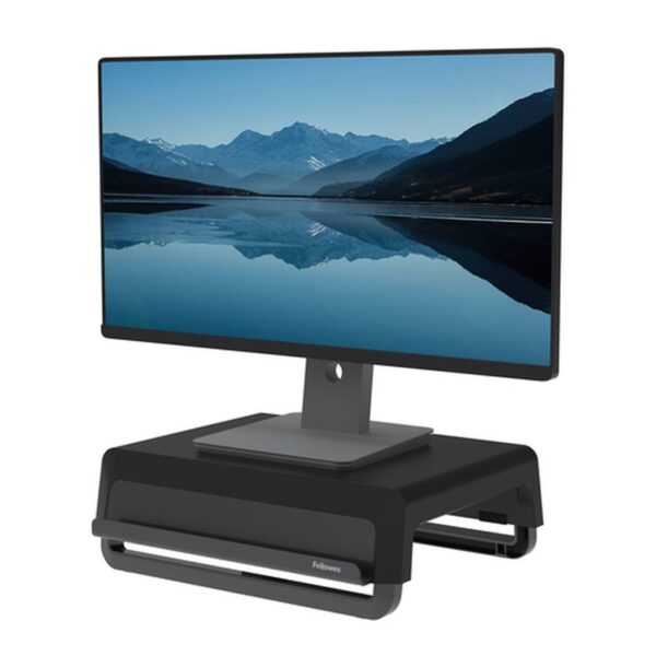 Fellowes Breyta Monitor Ständer tragbar mit Handgriff schwarz Negro, Gris Escritorio