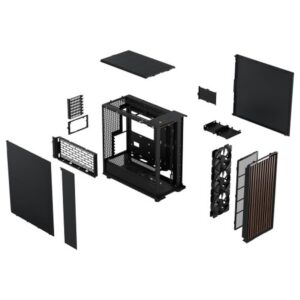 Fractal Design FD-C-NOR1X-01 carcasa de ordenador Midi Tower Negro, Carbón vegetal