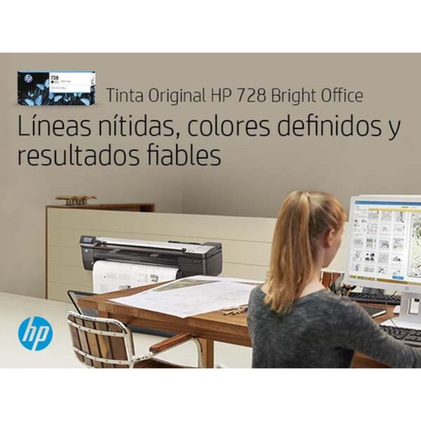 HP Cartucho de tinta DesignJet 728 negro mate de 300 ml