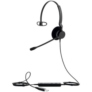 Jabra Biz 2300 USB Microsoft Lync Mono Auriculares Alámbrico Diadema Oficina/Centro de llamadas USB tipo A Negro