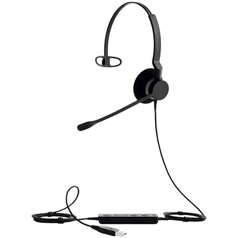 Jabra Biz 2300 USB Microsoft Lync Mono Auriculares Alámbrico Diadema Oficina/Centro de llamadas USB tipo A Negro - Imagen 4