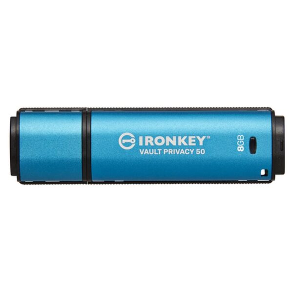 Kingston Technology IronKey Vault Privacy 50 unidad flash USB 8 GB USB tipo A 3.2 Gen 1 (3.1 Gen 1) Negro, Azul