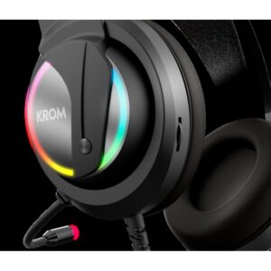 Krom Kappa Auriculares Diadema Negro