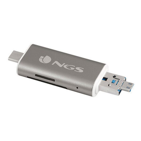 NGS ALLYREADER lector de tarjeta USB/Micro-USB Gris, Blanco