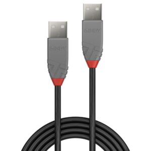 Lindy 36694 cable USB 3 m USB 2.0 USB A Negro, Gris Lindy 36694 cable USB 3 m USB 2.0 USB A Negro, Gris