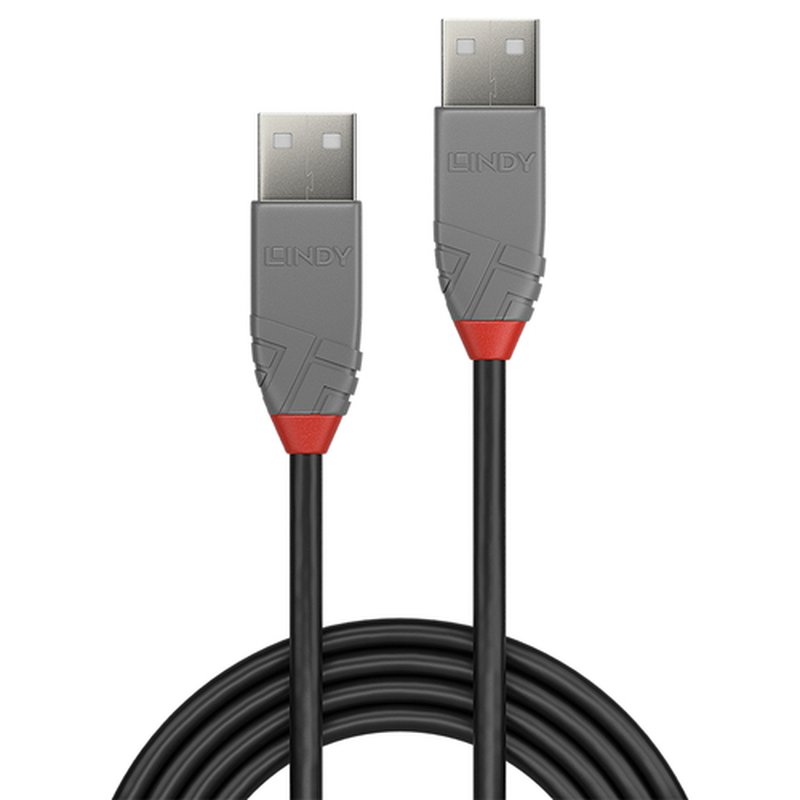 Lindy 36694 cable USB 3 m USB 2.0 USB A Negro, Gris Lindy 36694 cable USB 3 m USB 2.0 USB A Negro, Gris - Imagen 2