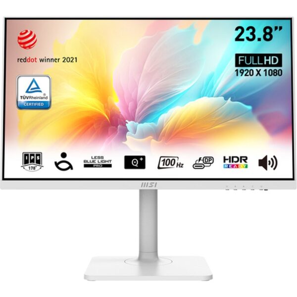 MSI Modern MD2412PW pantalla para PC 60,5 cm (23.8") 1920 x 1080 Pixeles Full HD Blanco