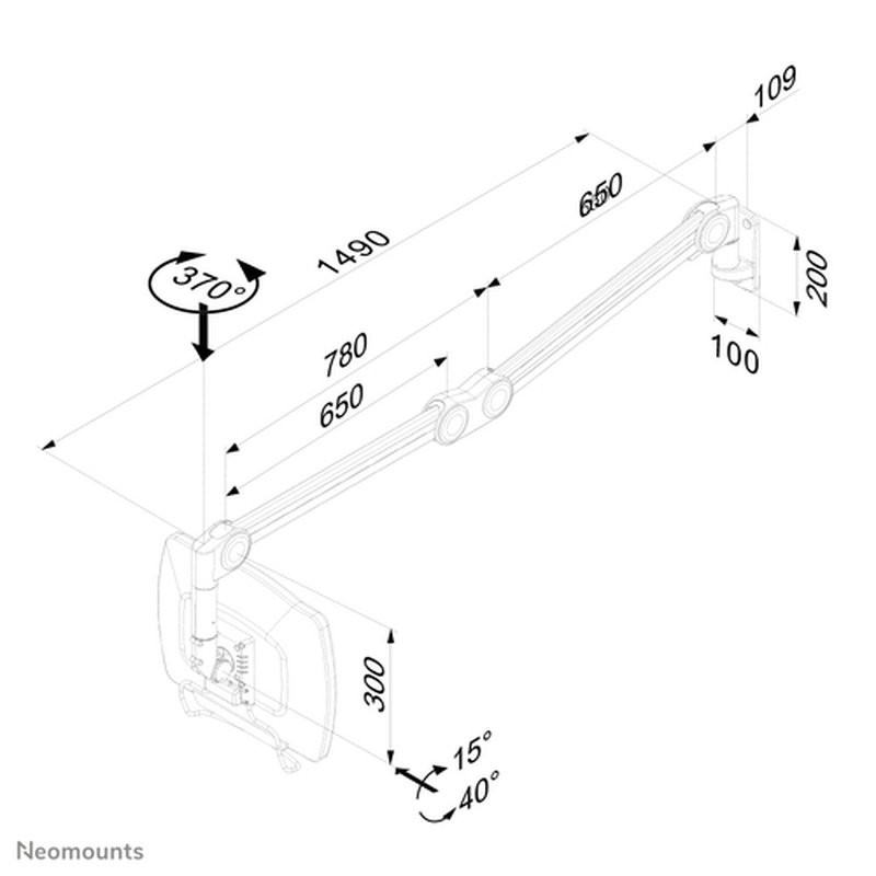Neomounts by Newstar Soporte de pared médico para monitor - Imagen 4
