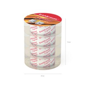 PACK 4 CINTAS ADHESIVAS CRYSTAL, 18MMX33M ERICH KRAUSE 59663