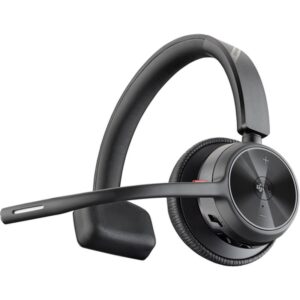 POLY Auriculares Voyager 4310-M USB-C con certificación para Microsoft Teams + llave BT700 + soporte de carga