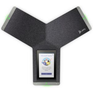 POLY Teléfono de conferencias IP Trio C60 para Microsoft Teams, con radio y habilitado para alimentación a través de Ethernet (PoE)