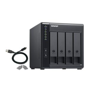 QNAP TR-004 caja para disco duro externo Carcasa de disco duro/SSD Negro 2.5/3.5"