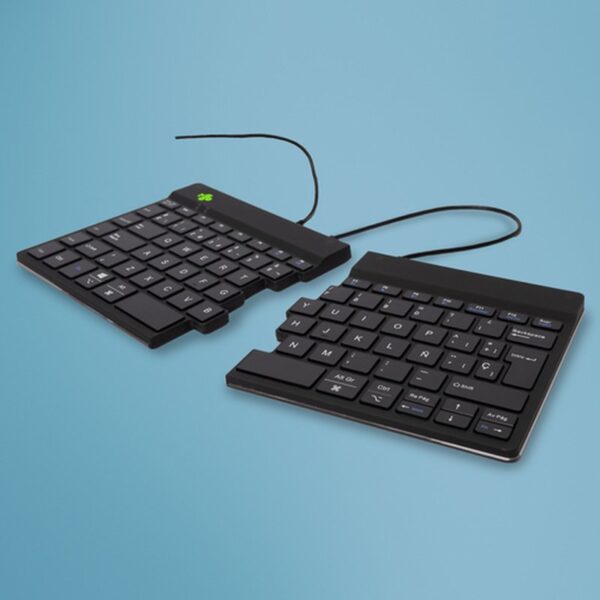 R-Go Tools Teclado ergonómico R-Go Split Break v2 con software de pausa, teclado dividido, QWERTY (ES), cableado, negro