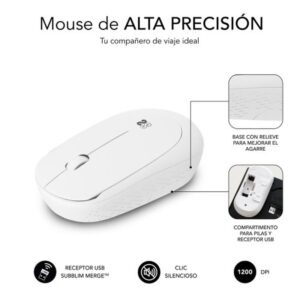 MOUSE SUBBLIM WIRELESS OPTICAL BUSINESS PLUS 1200DPI WHITE