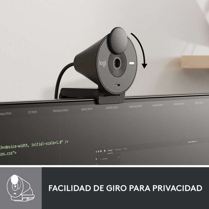 Reacondicionado | Logitech Brio 300 cámara web 2 MP 1920 x 1080 Pixeles USB-C Grafito - Imagen 5