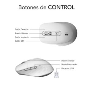 MOUSE SUBBLIM CURVE ERGO WIRELESS BLUETOOTH DUAL WHITE