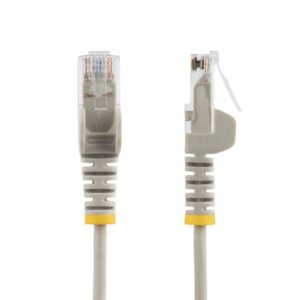 StarTech.com Cable Cat6 de 1m - Delgado - con Conectores RJ45 sin Enganches - Gris