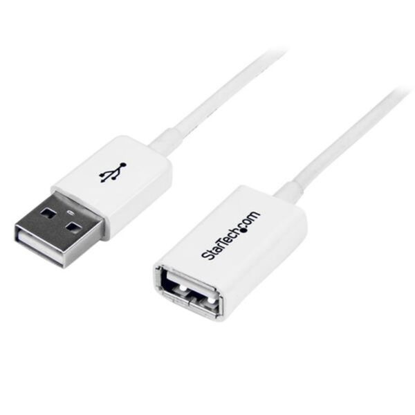 StarTech.com Cable de 1m de Extensión Alargador USB 2.0 - Macho a Hembra USB A - Extensor - Blanco