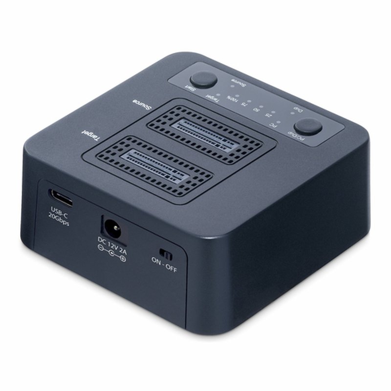 StarTech.com Dock Duplicador Clonador Autónomo 1:1 de Unidad SSD NVMe M.2 - 90GBpm - USB-C 3.2 de 20Gbps - Docking Station USB Tipo C de 2 Bahías - Incluye Cables USB-C/USB-A - Imagen 2