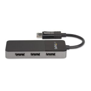StarTech.com Hub MST de 3 Puertos DisplayPort 1.4 - Divisor Splitter DP para 3 Monitores - Adaptador DisplayPort a 3x DisplayPort de 4K - Alimentado por USB - Windows Solamente StarTech.com Hub MST de 3 Puertos DisplayPort 1.4 - Divisor Splitter DP para 3 Monitores - Adaptador DisplayPort a 3x DisplayPort de 4K - Alimentado por USB - Windows Solamente