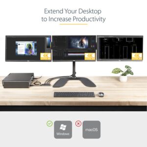 StarTech.com Hub MST de 3 Puertos DisplayPort 1.4 - Divisor Splitter DP para 3 Monitores - Adaptador DisplayPort a 3x DisplayPort de 4K - Alimentado por USB - Windows Solamente StarTech.com Hub MST de 3 Puertos DisplayPort 1.4 - Divisor Splitter DP para 3 Monitores - Adaptador DisplayPort a 3x DisplayPort de 4K - Alimentado por USB - Windows Solamente