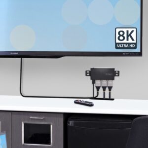 StarTech.com Switch Conmutador HDMI de 2 Puertos de 8K - Selector HDMI 2.1 UHD de 4K a 120Hz/8K 60Hz - HDR10+ - Adaptador de Alimentación y Mando a Distancia Incluidos