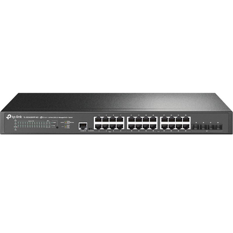 TP-Link JetStream TL-SG3428XPP-M2 switch Gestionado L2+ 2.5G Ethernet (100/1000/2500) Energía sobre Ethernet (PoE) 1U Negro