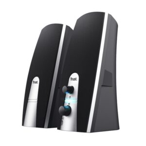 Alternative view of Trust 24660 conjunto de altavoces 5 W Negro, Metálico 2.0 canales