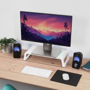 Trust 25351 soporte para monitor Transparente, Blanco Escritorio Trust 25351 soporte para monitor Transparente, Blanco Escritorio