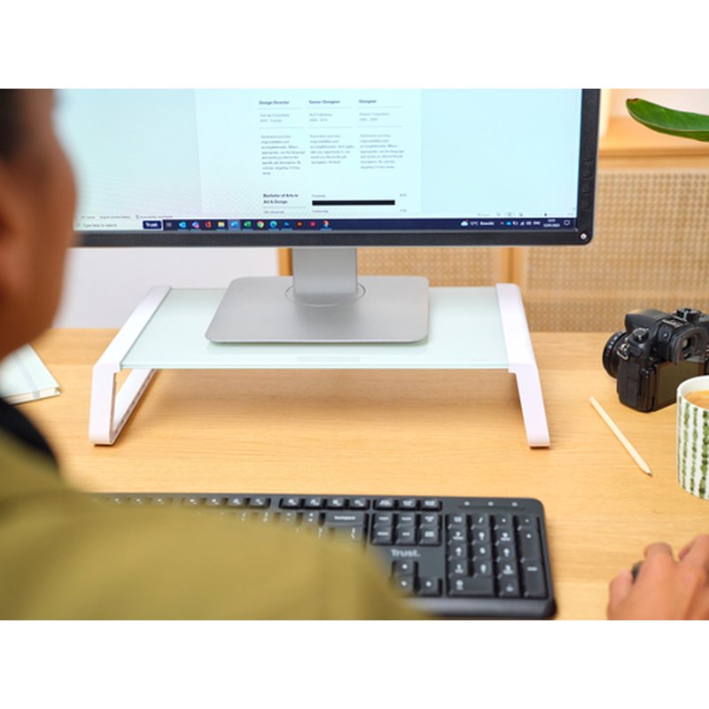 Trust 25351 soporte para monitor Transparente, Blanco Escritorio Trust 25351 soporte para monitor Transparente, Blanco Escritorio - Imagen 4