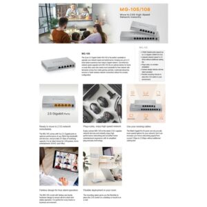 Zyxel MG-105 No administrado 2.5G Ethernet (100/1000/2500) Acero