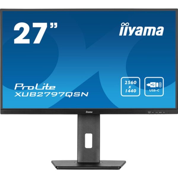iiyama ProLite 27" IPS WQHD 4ms HDMI USBC pantalla para PC 68,6 cm (27") 2560 x 1440 Pixeles 2K Ultra HD LED Negro