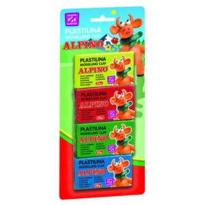 BLISTER 4 UNIDADES PLASTILINA ALPINO DE 50 GRS ALPINO DP000934