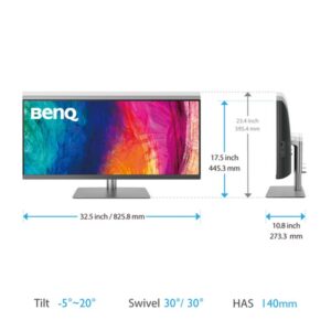BenQ PD3420Q pantalla para PC 86,4 cm (34") 3440 x 1440 Pixeles Quad HD LED Gris