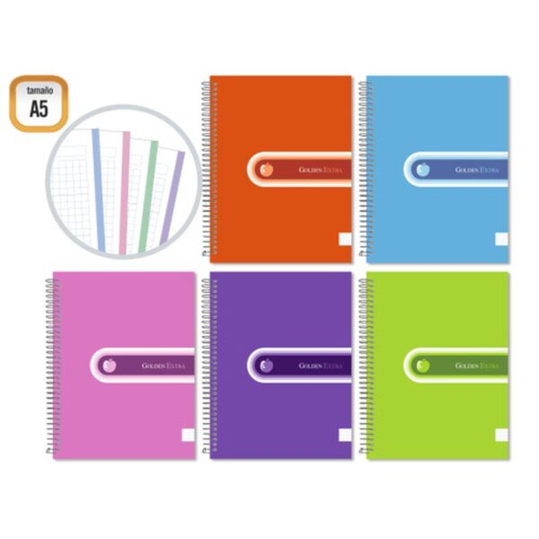 CUADERNO EXTRA T.F. A5 140 HOJAS MICROPERFORADO GOLDEN 318211