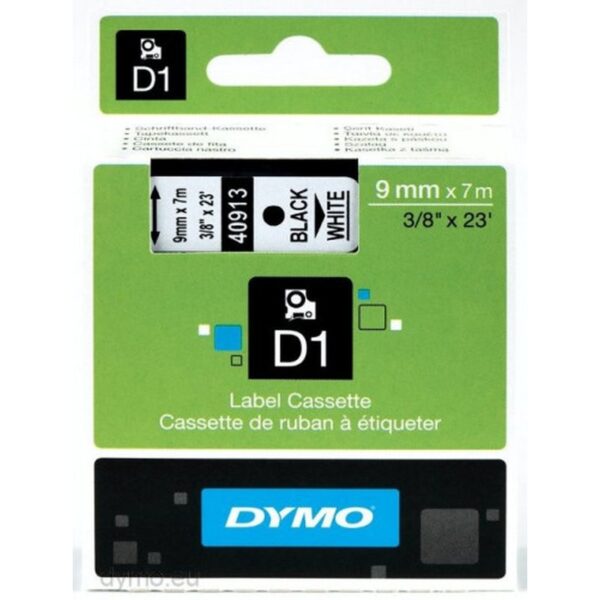 D1 - CINTAS DYMO 9MMX7M NEG/BLANC