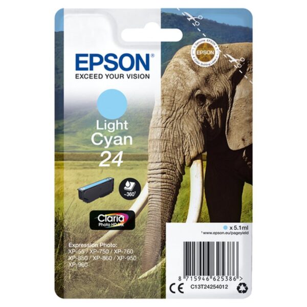 Epson Elephant Cartucho 24 cian claro (etiqueta RF)