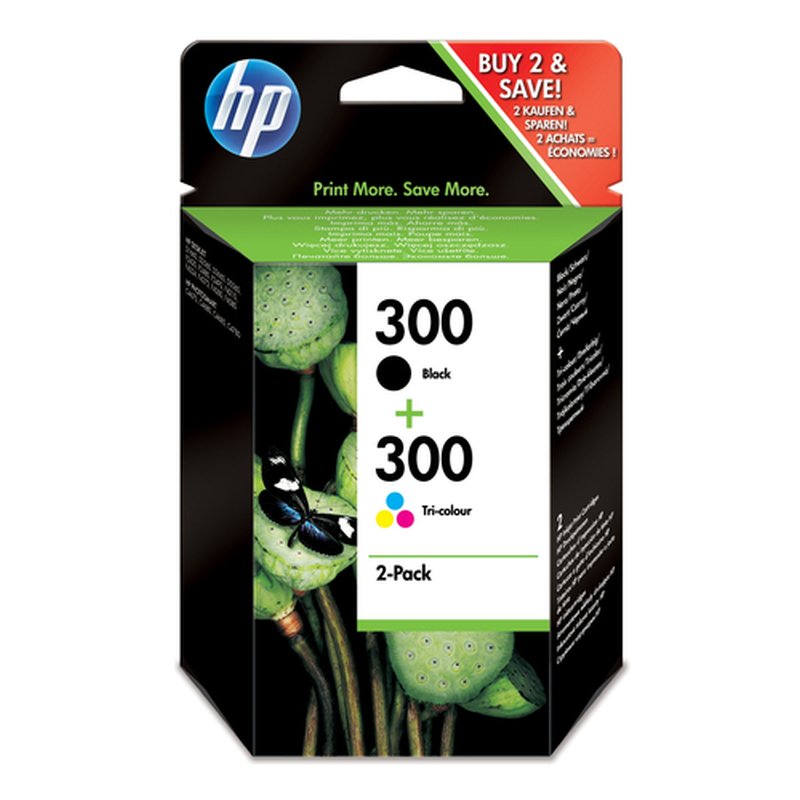 HP Pack de ahorro de 2 cartuchos de tinta original 300 negro/Tri-color