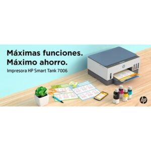 HP Smart Tank Impresora multifunción 7006, Impresión, escaneado, copia, Wi-Fi, Escanear a PDF