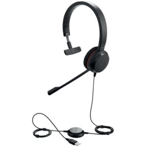 Jabra Evolve 20 UC Mono Auriculares Alámbrico Diadema Oficina/Centro de llamadas USB tipo A Negro