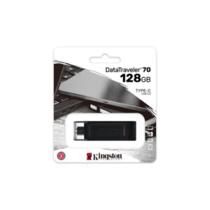 Kingston Technology DataTraveler 70 unidad flash USB 128 GB USB Tipo C 3.2 Gen 1 (3.1 Gen 1) Negro Kingston Technology DataTraveler 70 unidad flash USB 128 GB USB Tipo C 3.2 Gen 1 (3.1 Gen 1) Negro