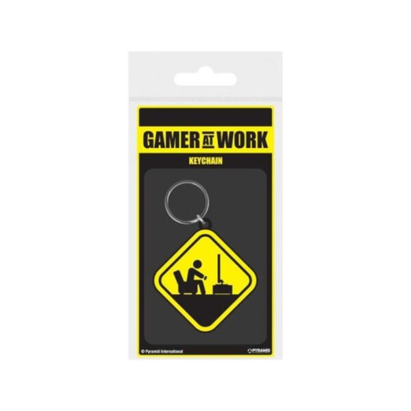 LLAVERO GAMER AT WORK SEÑAL PELIGRO PYRAMID RK38872C