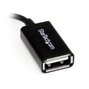 StarTech.com Cable Adaptador Micro USB a USB OTG Acodado a la Derecha de 12cm - Macho a Hembra