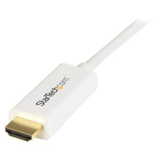 StarTech.com Cable Conversor Mini DisplayPort a HDMI de 2m - Color Blanco - Ultra HD 4K